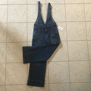 NWT!! free people wide leg overalls